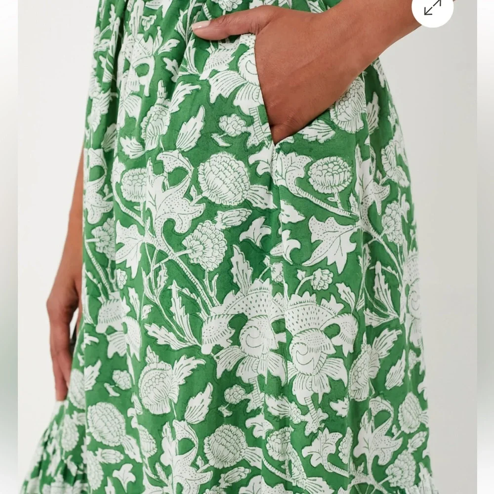 CHARINA SARTE Green Botanica One Shoulder Maxi Dress Tuckernuck Exclusive - Picture 5 of 8